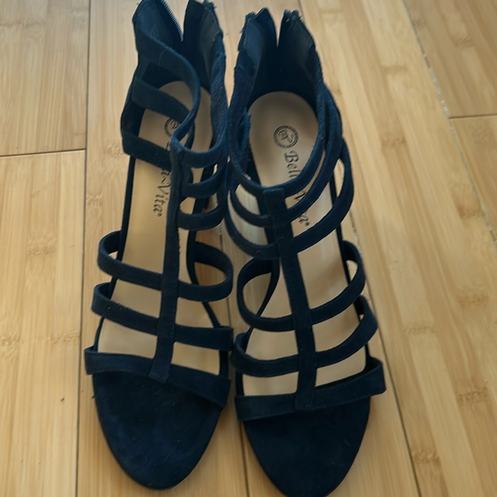 New Bella vita cage heels Navy 10
